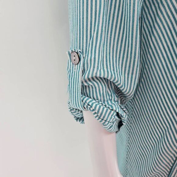 Soft Surroundings Sasha Striped Tunic Button Down S - Picture 4 of 7